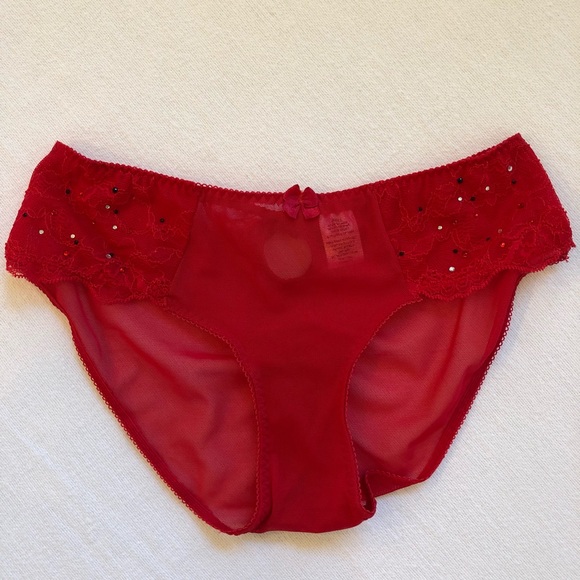 SALE 2/$20 Rampage Bra Panty Set Red...Lacy NWT - Picture 4 of 5